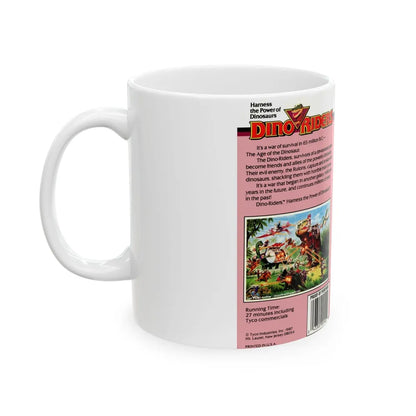 DINO RIDERS THE DINO RIDERS ADVENTURE VOLUME 1 (VHS COVER) - White Coffee Mug-Go Mug Yourself