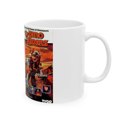 DINO RIDERS THE DINO RIDERS ADVENTURE VOLUME 1 (VHS COVER) - White Coffee Mug - Go Mug Yourself