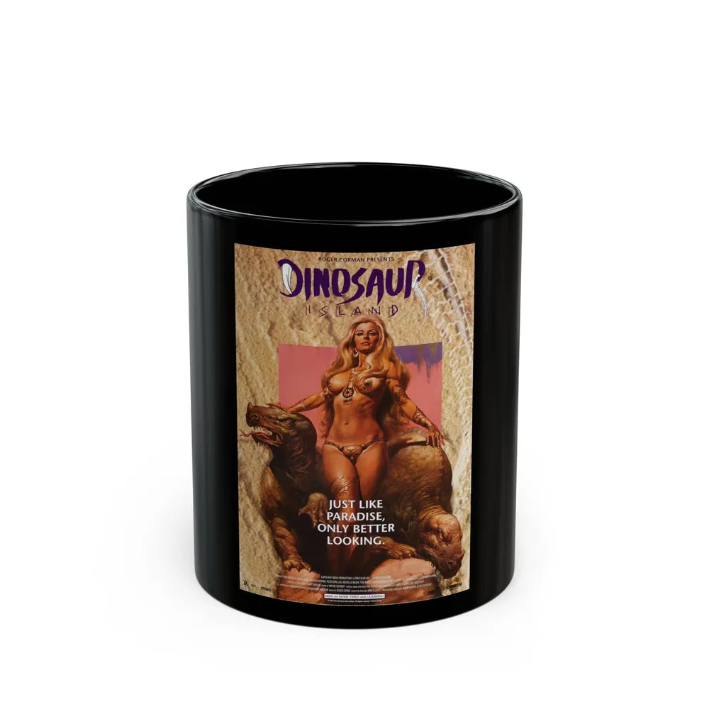 DINOSAUR ISLAND 1994 Movie Poster - Black Coffee Mug-11oz-Go Mug Yourself