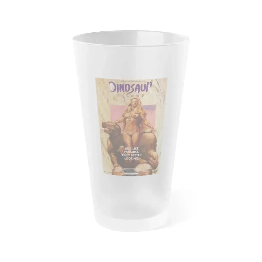 DINOSAUR ISLAND 1994 Movie Poster - Frosted Pint Glass 16oz 16oz Frosted - Go Mug Yourself