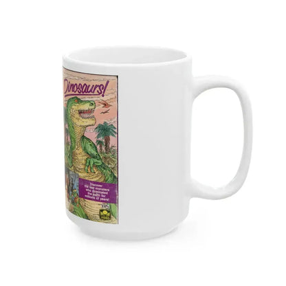 DINOSAURS A FUN FILLED TRIP BACK IN TIME (VHS COVER) - White Coffee Mug - Go Mug Yourself