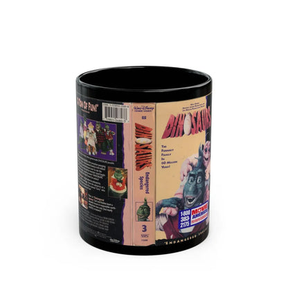 DINOSAURS ENDANGERED SPECIES (VHS COVER) - Black Coffee Mug-11oz-Go Mug Yourself