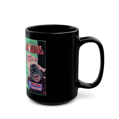 DINOSAURS MIGHTY MEGALOSAURUS (VHS COVER) - Black Coffee Mug - Go Mug Yourself