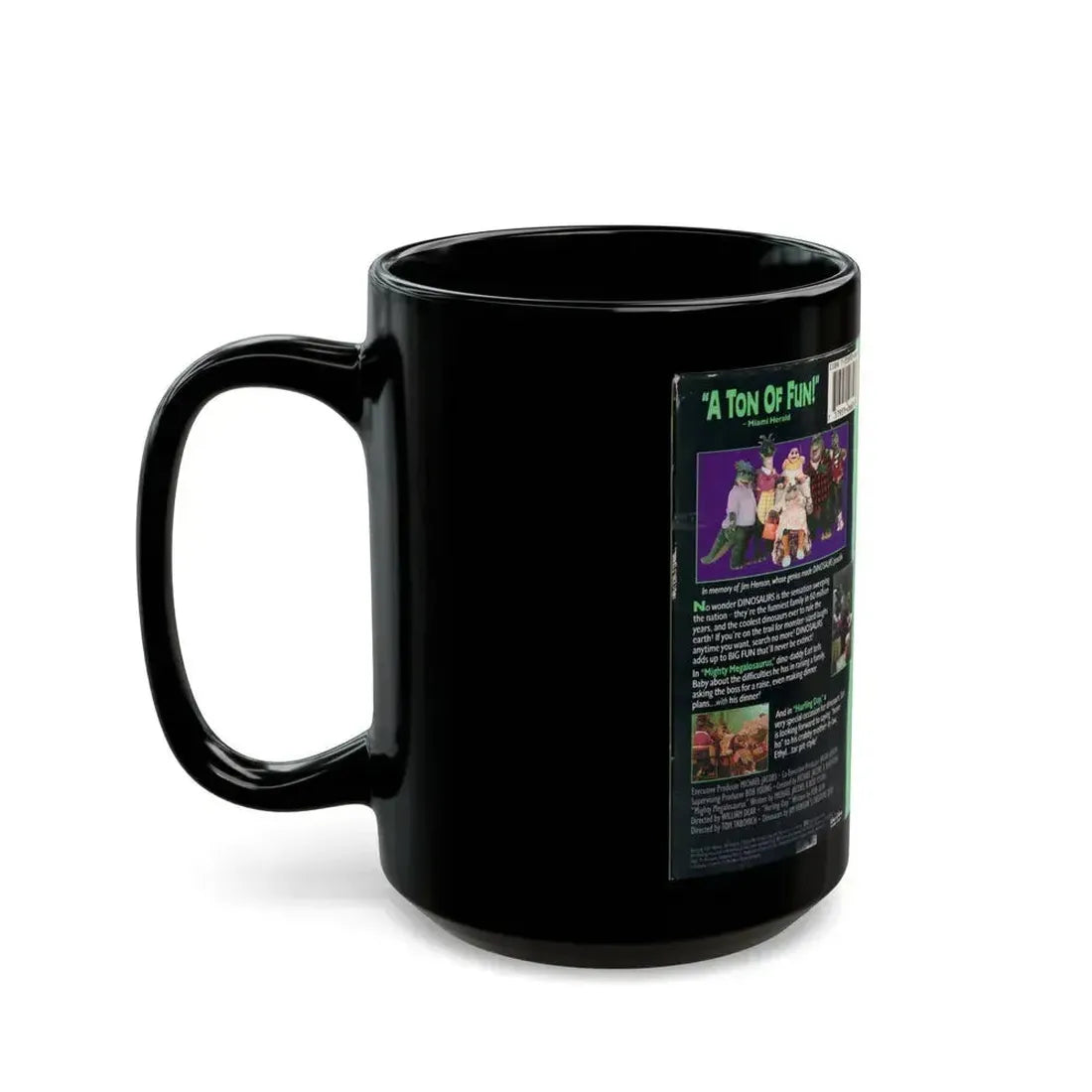 DINOSAURS MIGHTY MEGALOSAURUS (VHS COVER) - Black Coffee Mug - Go Mug Yourself