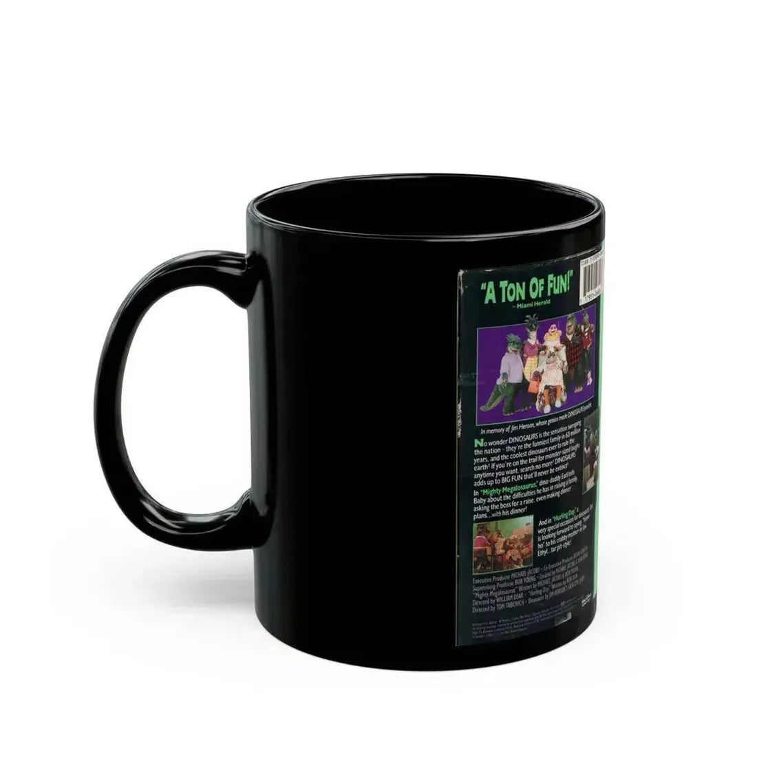 DINOSAURS MIGHTY MEGALOSAURUS (VHS COVER) - Black Coffee Mug - Go Mug Yourself