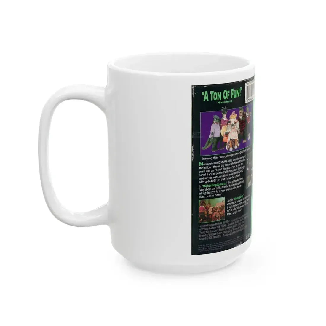 DINOSAURS MIGHTY MEGALOSAURUS (VHS COVER) - White Coffee Mug - Go Mug Yourself