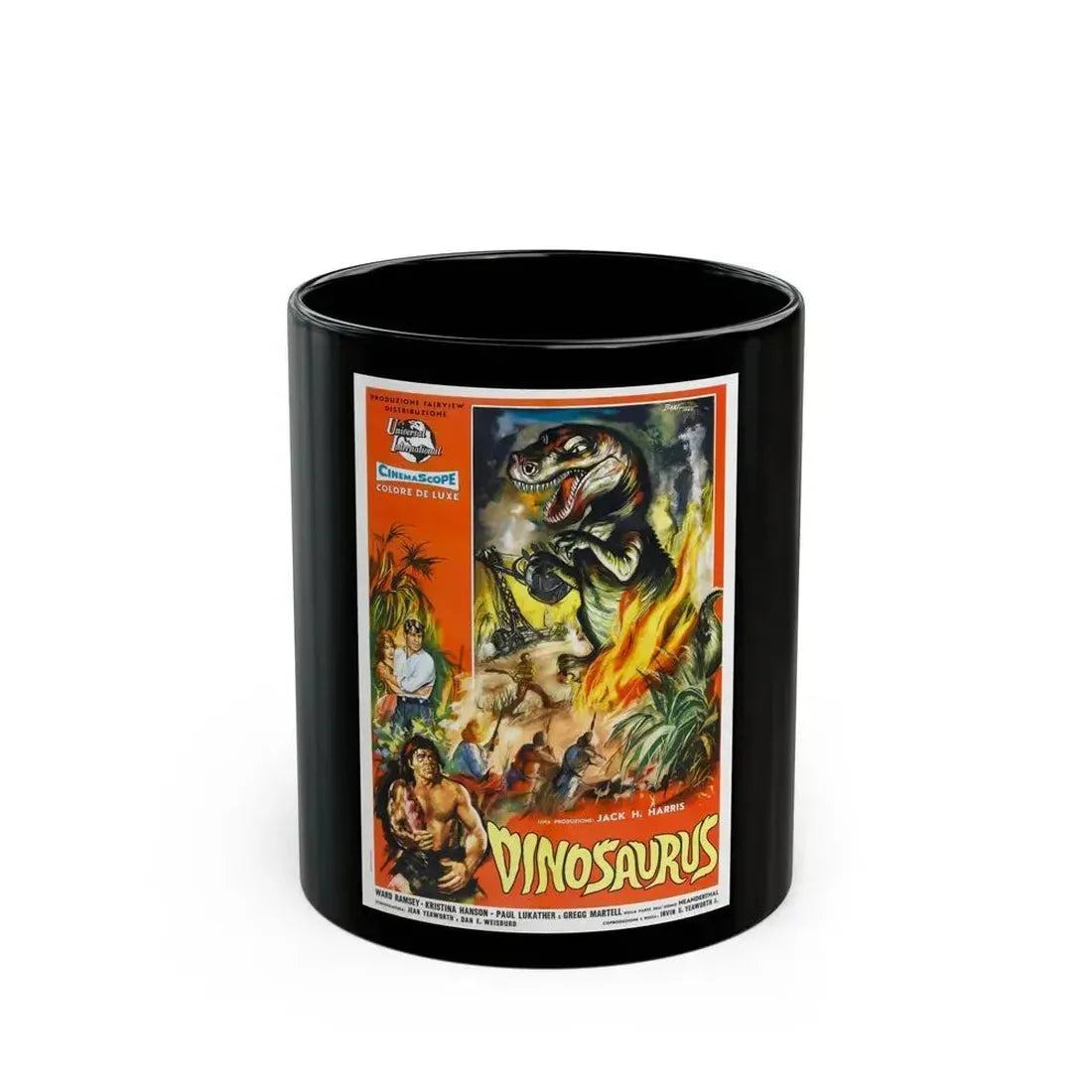 DINOSAURUS 1960 Movie Poster - Black Coffee Mug 11oz - Go Mug Yourself