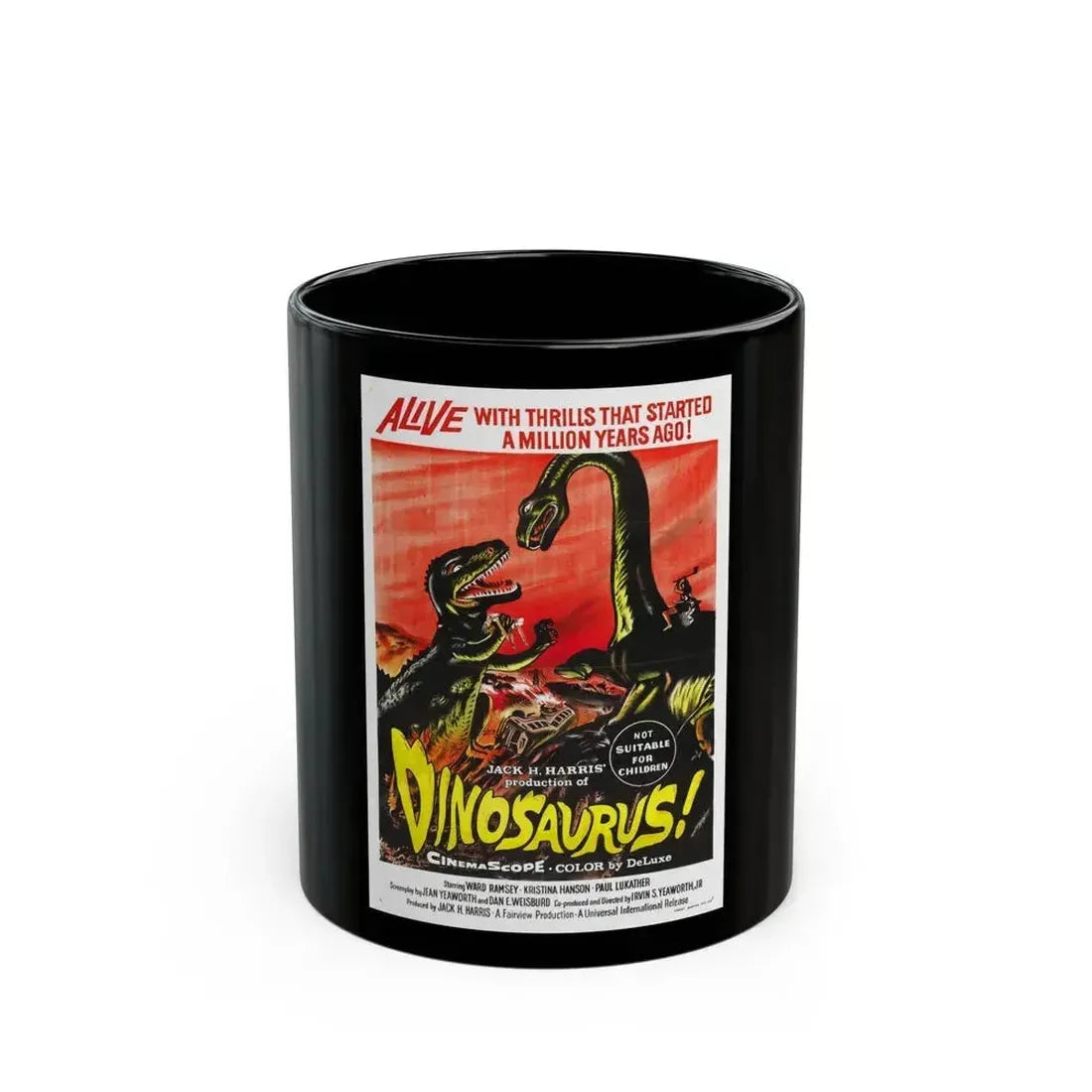 DINOSAURUS (2) 1960 Movie Poster - Black Coffee Mug 11oz - Go Mug Yourself