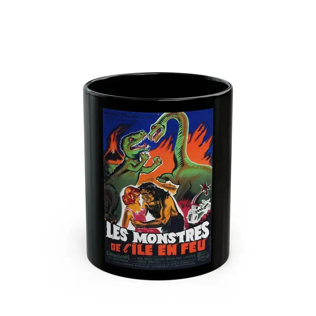 DINOSAURUS (FRENCH 2) 1960 Movie Poster - Black Coffee Mug 11oz - Go Mug Yourself