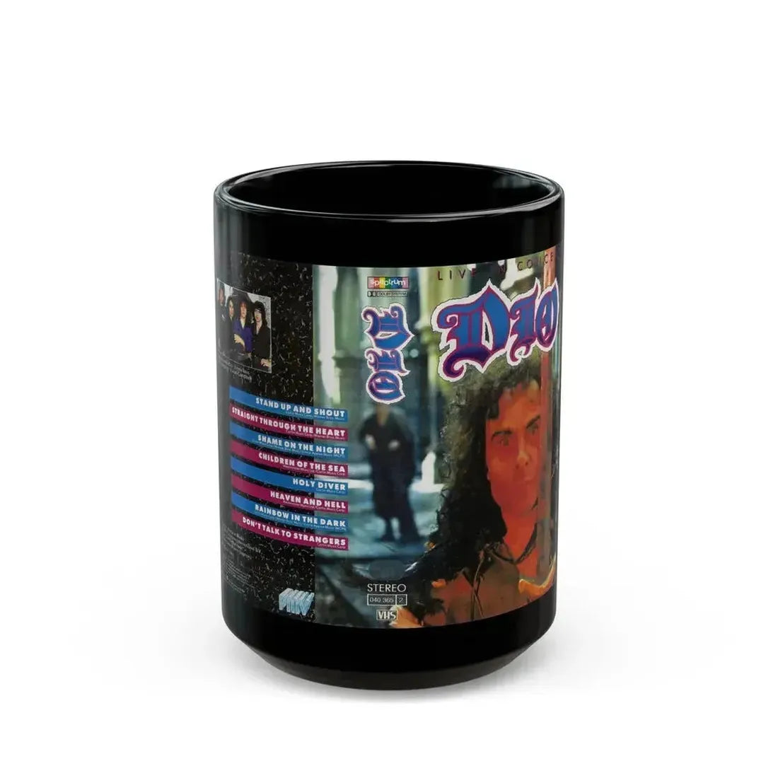 DIO LIVE IN CONCERT (VHS COVER) - Black Coffee Mug 15oz - Go Mug Yourself