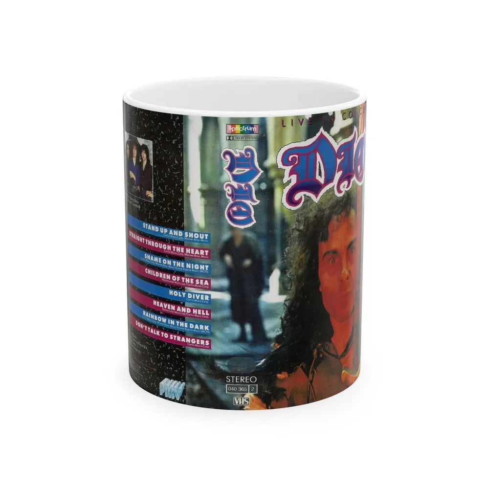 DIO LIVE IN CONCERT (VHS COVER) - White Coffee Mug-11oz-Go Mug Yourself