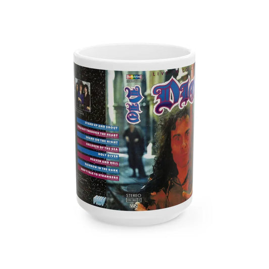 DIO LIVE IN CONCERT (VHS COVER) - White Coffee Mug-15oz-Go Mug Yourself