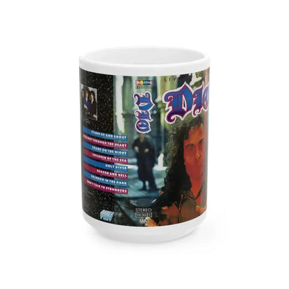 DIO LIVE IN CONCERT (VHS COVER) - White Coffee Mug 15oz - Go Mug Yourself