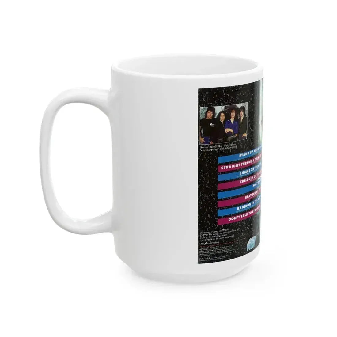 DIO LIVE IN CONCERT (VHS COVER) - White Coffee Mug - Go Mug Yourself