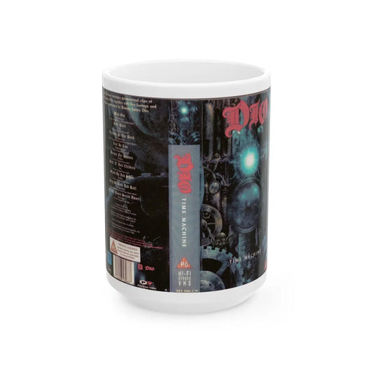 DIO TIME MACHINE (VHS COVER) - White Coffee Mug-15oz-Go Mug Yourself