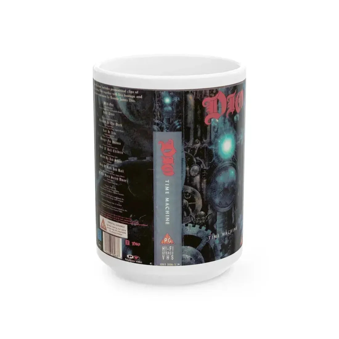 DIO TIME MACHINE (VHS COVER) - White Coffee Mug 15oz - Go Mug Yourself