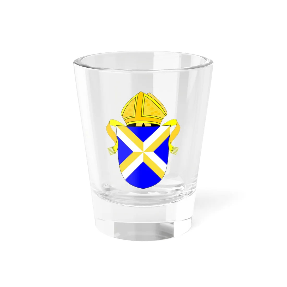 Diocese of Bath and Wells arms (England) (Coat of Arms) Shot Glass 1.5oz 1.5oz - Go Mug Yourself