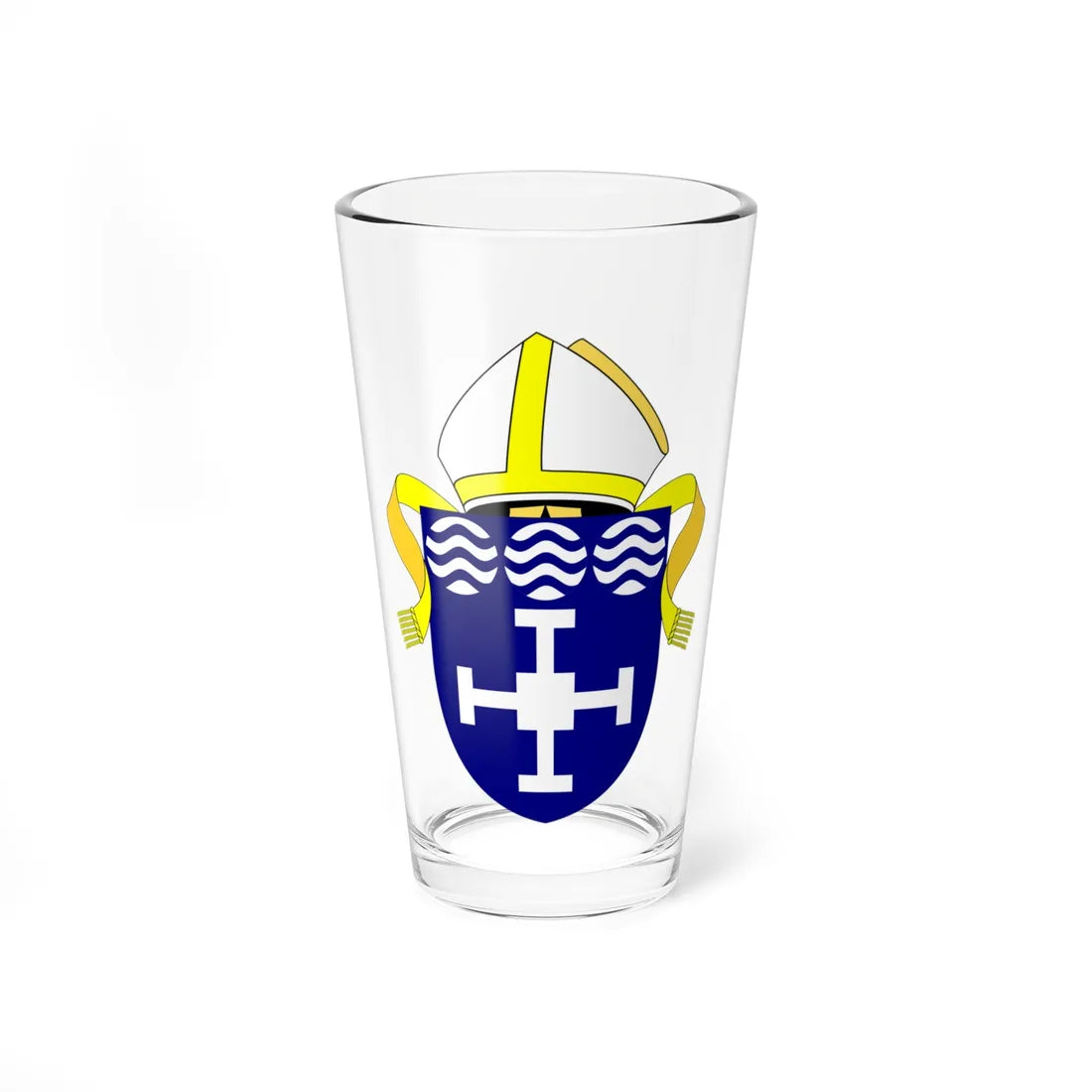 Diocese of Derby arms (England) (Coat of Arms) Pint Glass 16oz 16oz - Go Mug Yourself