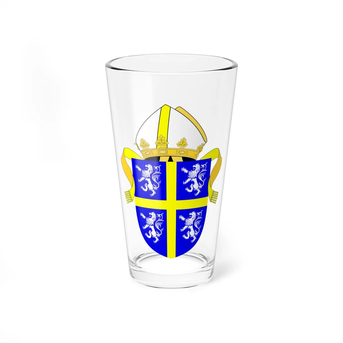 Diocese of Durham arms (England) (Coat of Arms) Pint Glass 16oz 16oz - Go Mug Yourself