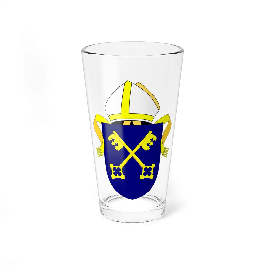 Diocese of Gloucester arms (England) (Coat of Arms) Pint Glass 16oz 16oz - Go Mug Yourself