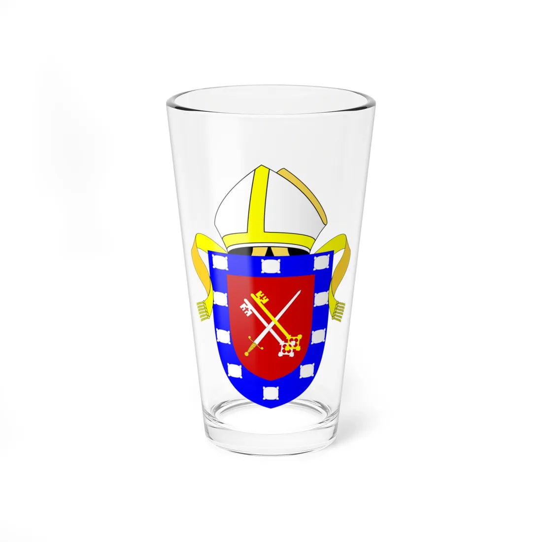 Diocese of Guildford arms (England) (Coat of Arms) Pint Glass 16oz 16oz - Go Mug Yourself
