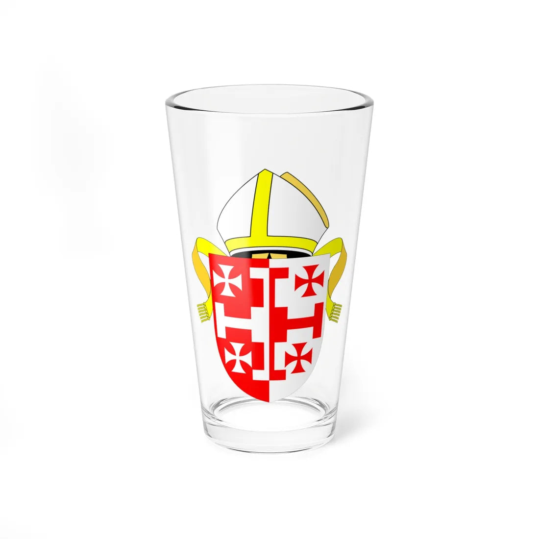 Diocese of Lichfield arms (England) (Coat of Arms) Pint Glass 16oz 16oz - Go Mug Yourself