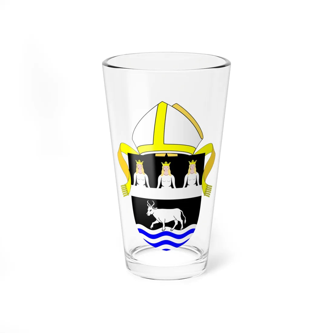 Diocese of Oxford arms (England) (Coat of Arms) Pint Glass 16oz 16oz - Go Mug Yourself