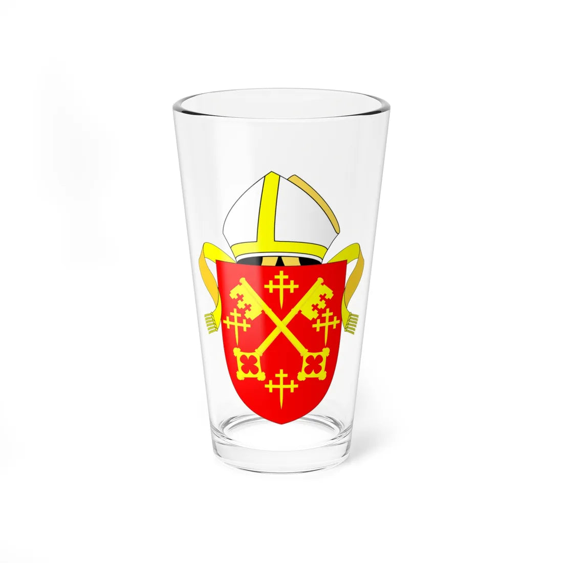 Diocese of Peterborough arms (England) (Coat of Arms) Pint Glass 16oz 16oz - Go Mug Yourself