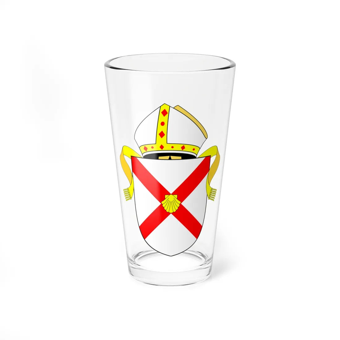 Diocese of Rochester arms (England) (Coat of Arms) Pint Glass 16oz 16oz - Go Mug Yourself