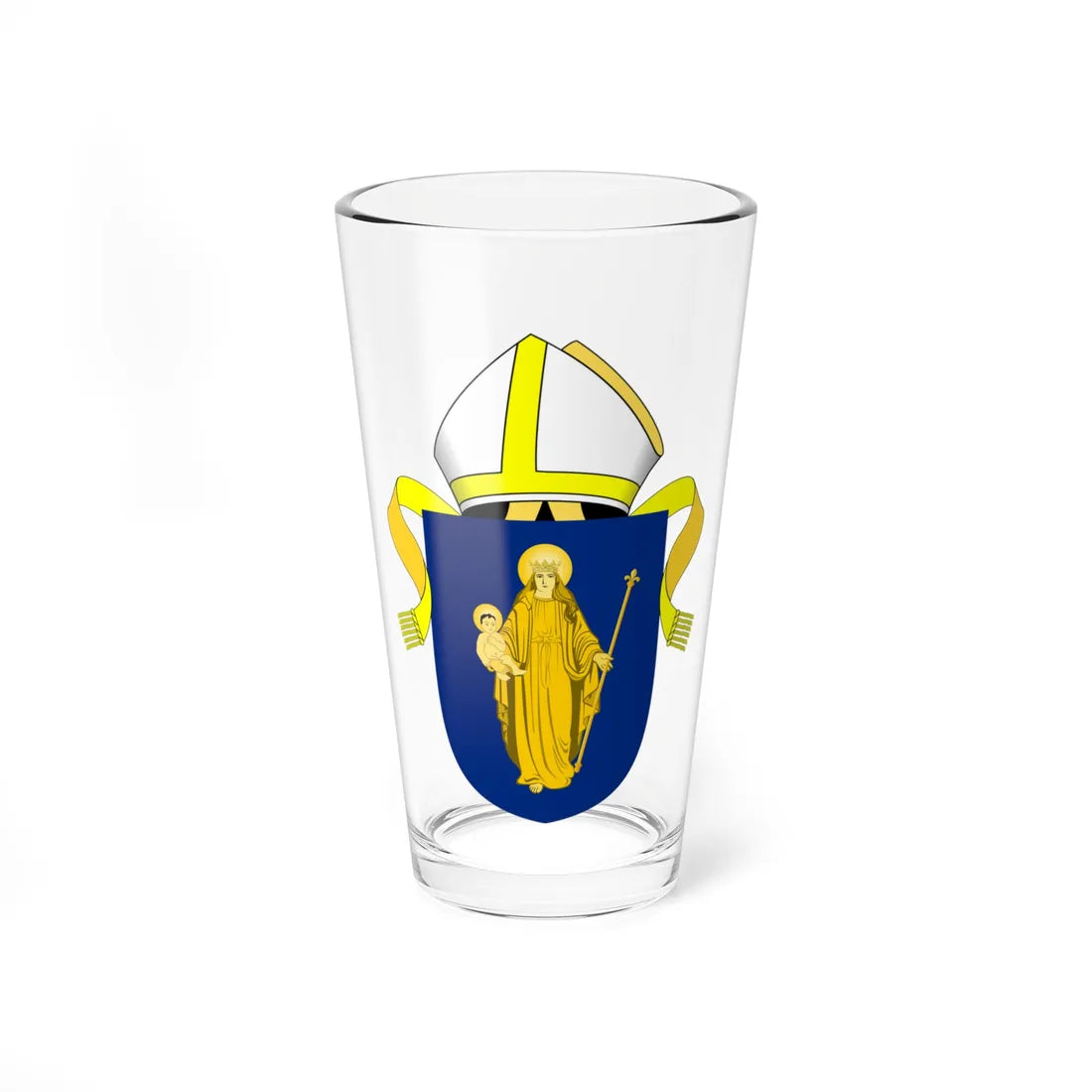 Diocese of Salisbury arms (England) (Coat of Arms) Pint Glass 16oz 16oz - Go Mug Yourself
