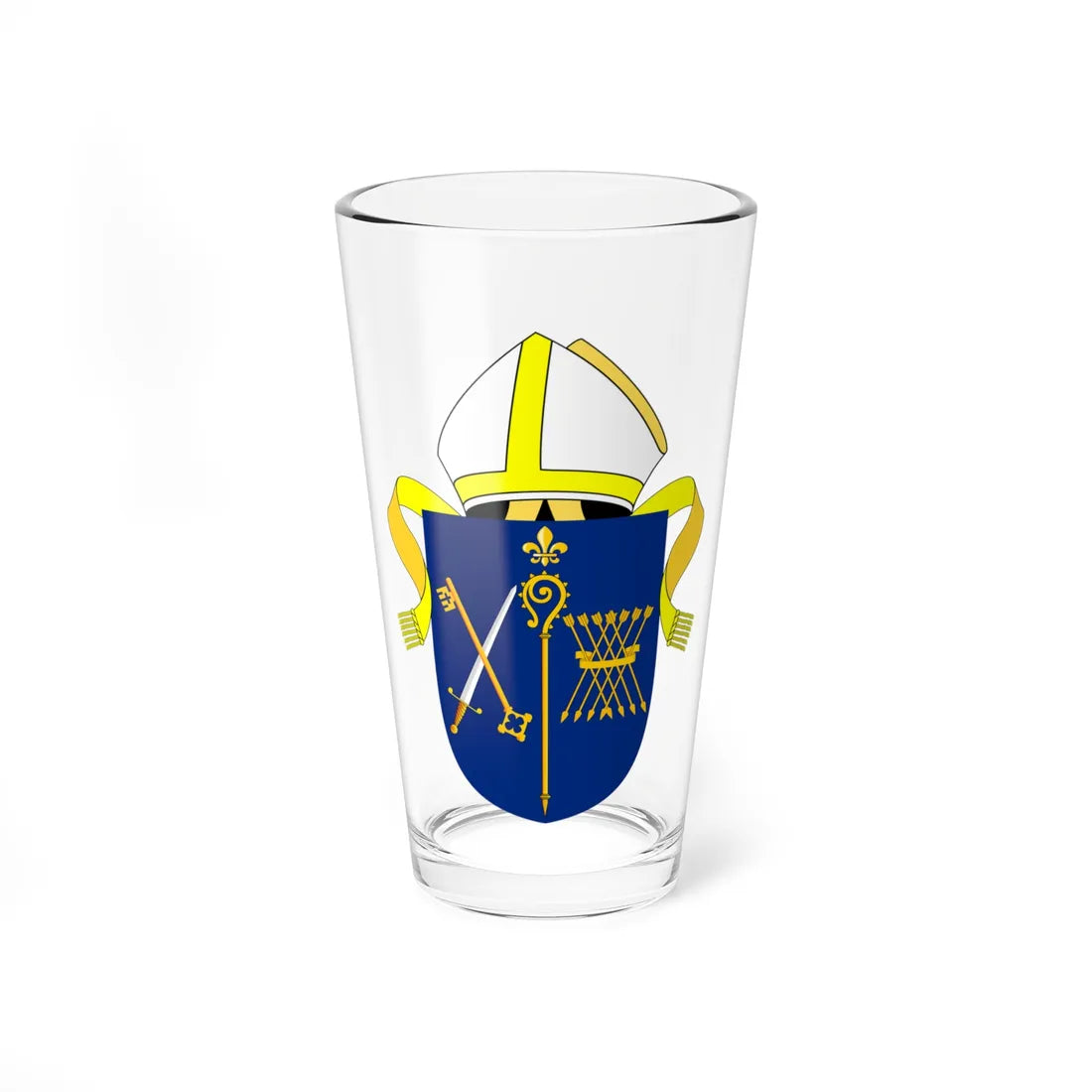 Diocese of Sheffield arms (England) (Coat of Arms) Pint Glass 16oz 16oz - Go Mug Yourself