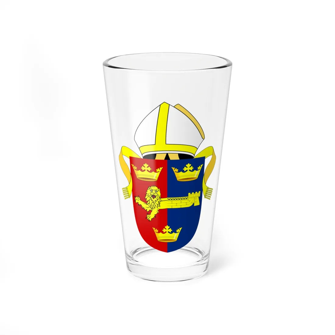 Diocese of St Edmundsbury and Ipswich arms (England) (Coat of Arms) Pint Glass 16oz 16oz - Go Mug Yourself