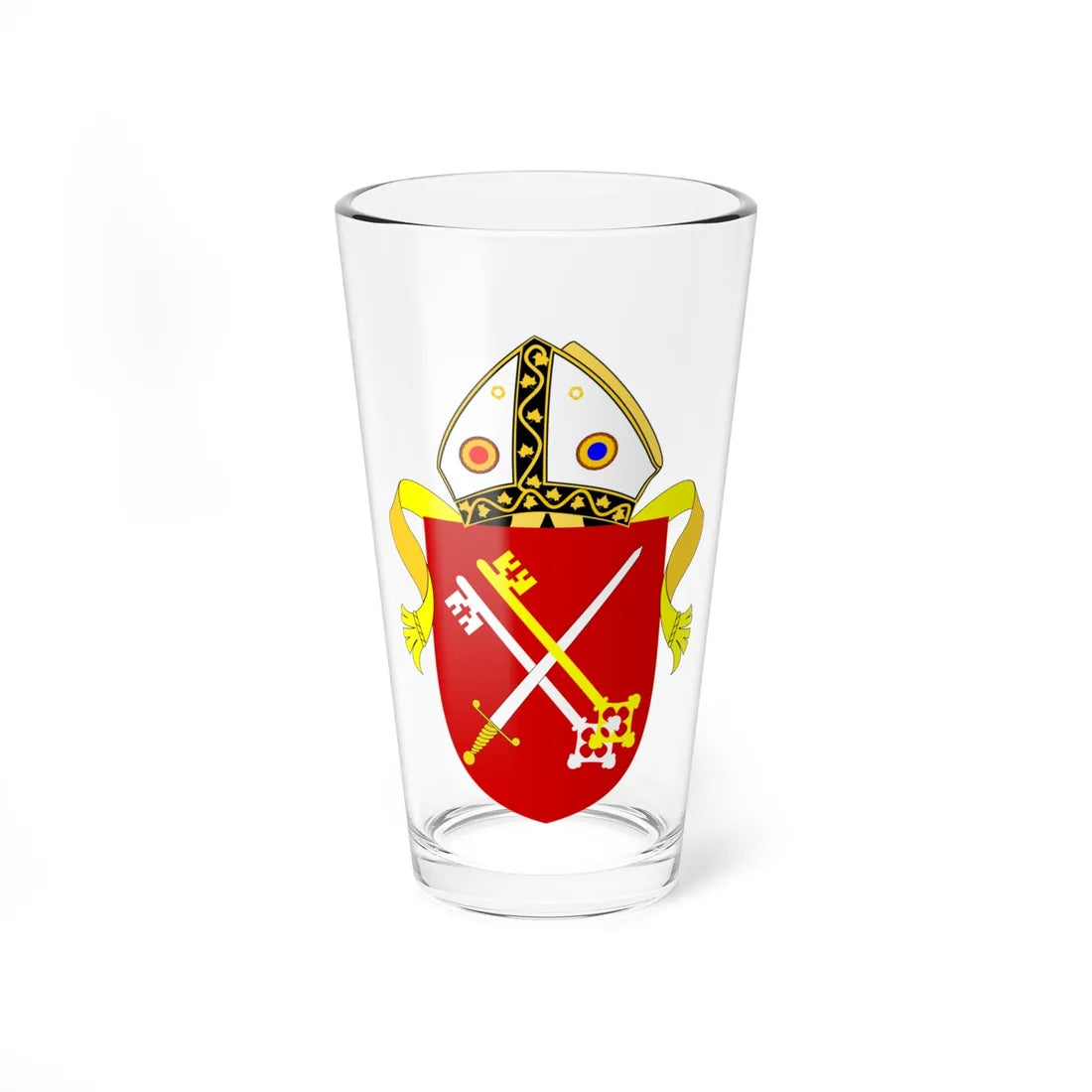 Diocese of Winchester arms (England) (Coat of Arms) Pint Glass 16oz 16oz - Go Mug Yourself