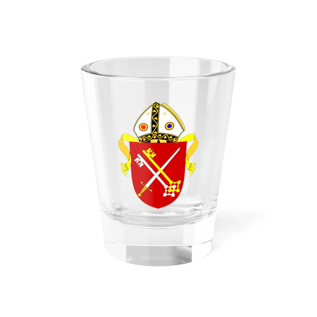 Diocese of Winchester arms (England) (Coat of Arms) Shot Glass 1.5oz 1.5oz - Go Mug Yourself
