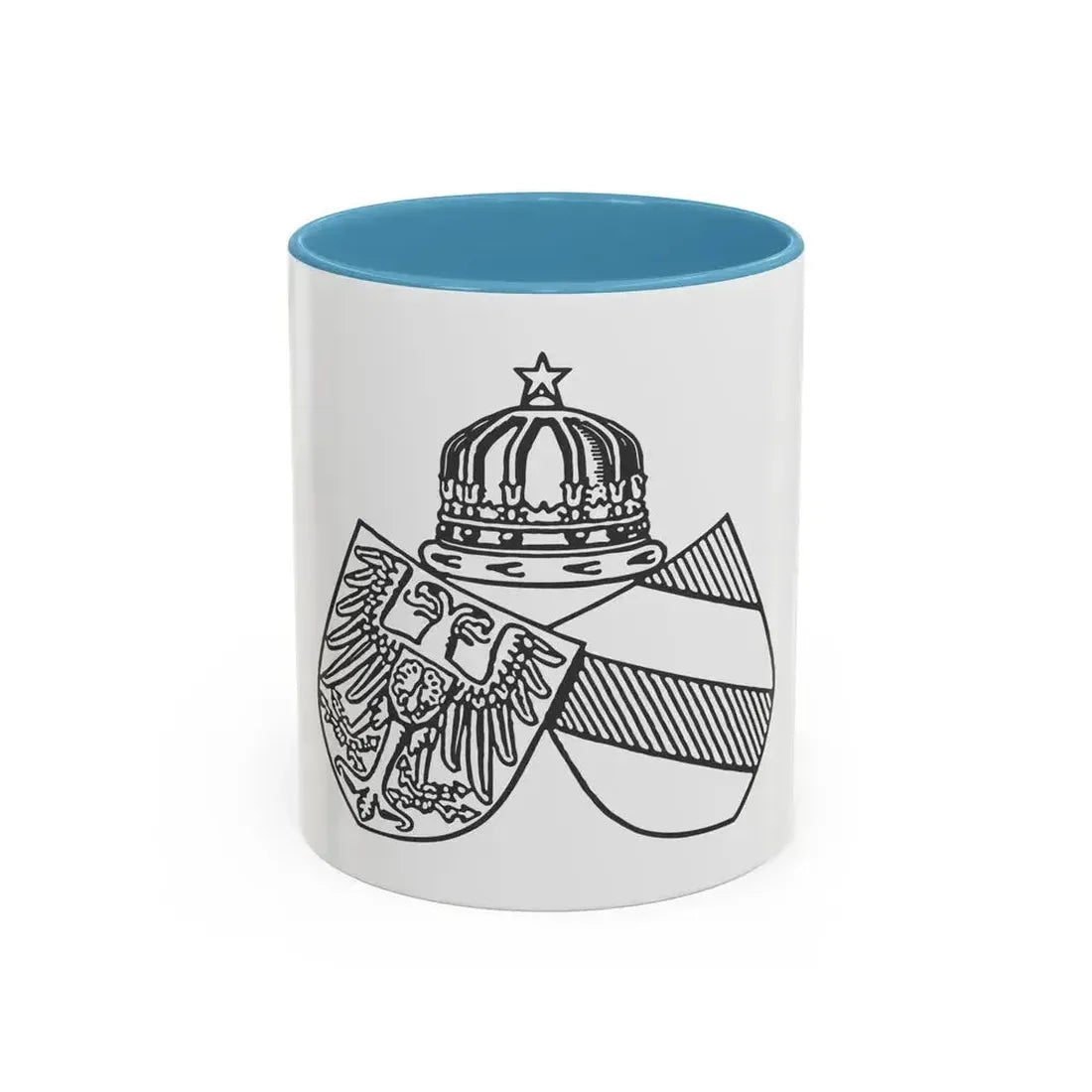 Diplomatic Seal of Prince Wilhelm of Wied - Accent Coffee Mug 11oz Light Blue - Go Mug Yourself
