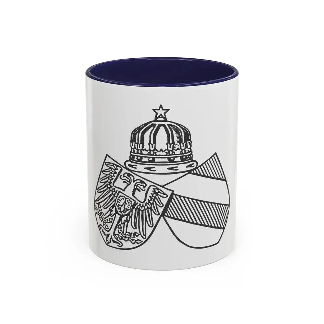 Diplomatic Seal of Prince Wilhelm of Wied - Accent Coffee Mug 11oz Navy - Go Mug Yourself