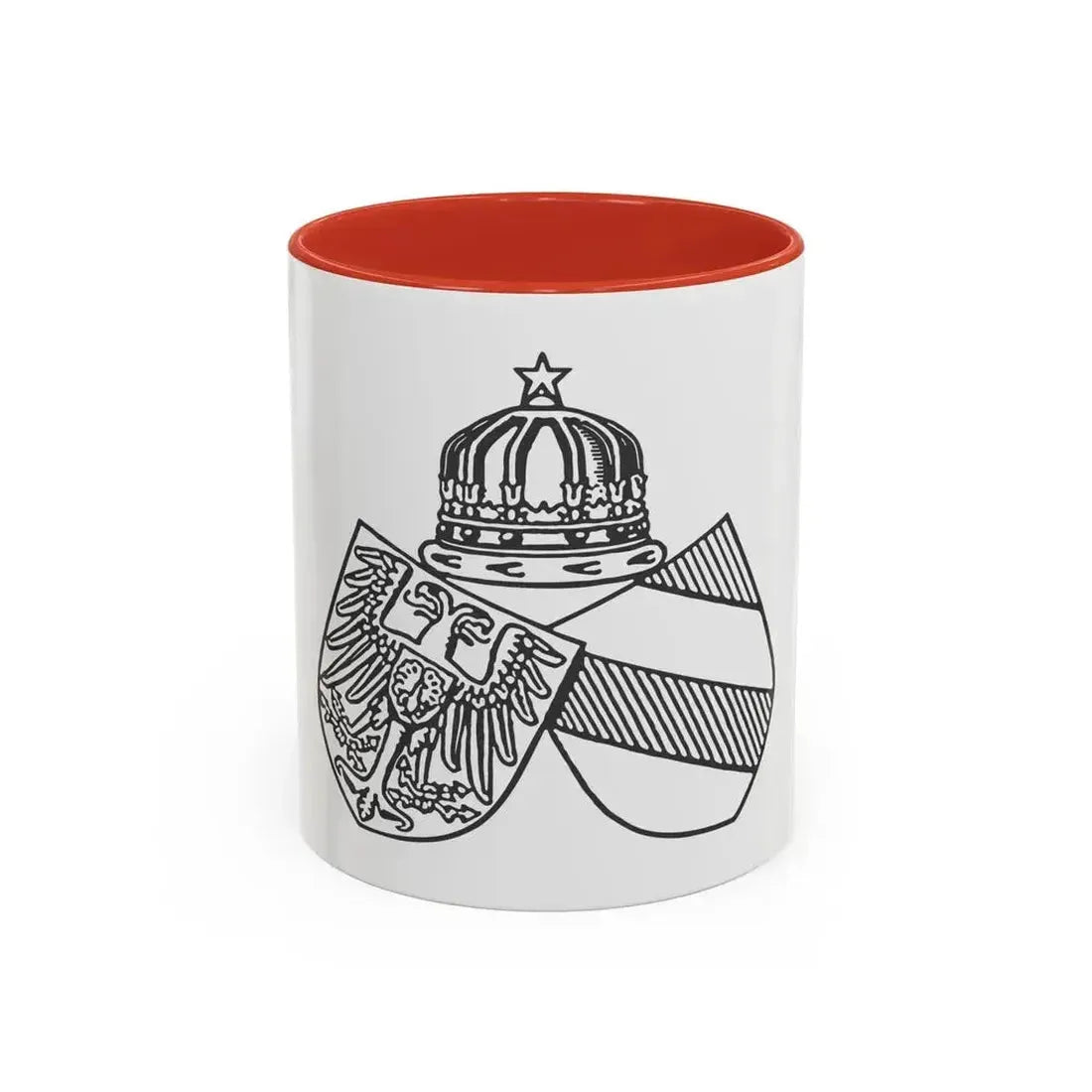 Diplomatic Seal of Prince Wilhelm of Wied - Accent Coffee Mug 11oz Red - Go Mug Yourself