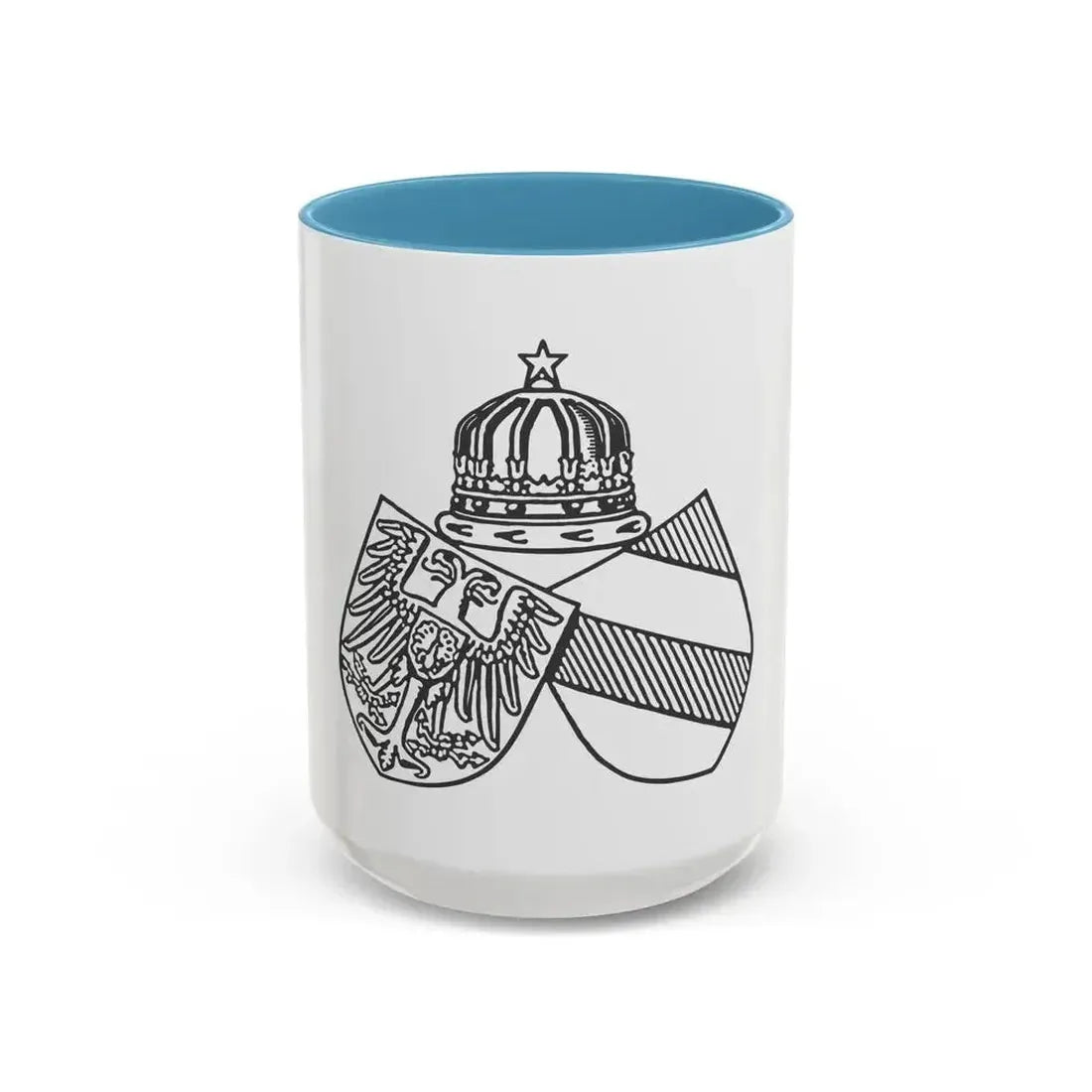 Diplomatic Seal of Prince Wilhelm of Wied - Accent Coffee Mug 15oz Light Blue - Go Mug Yourself