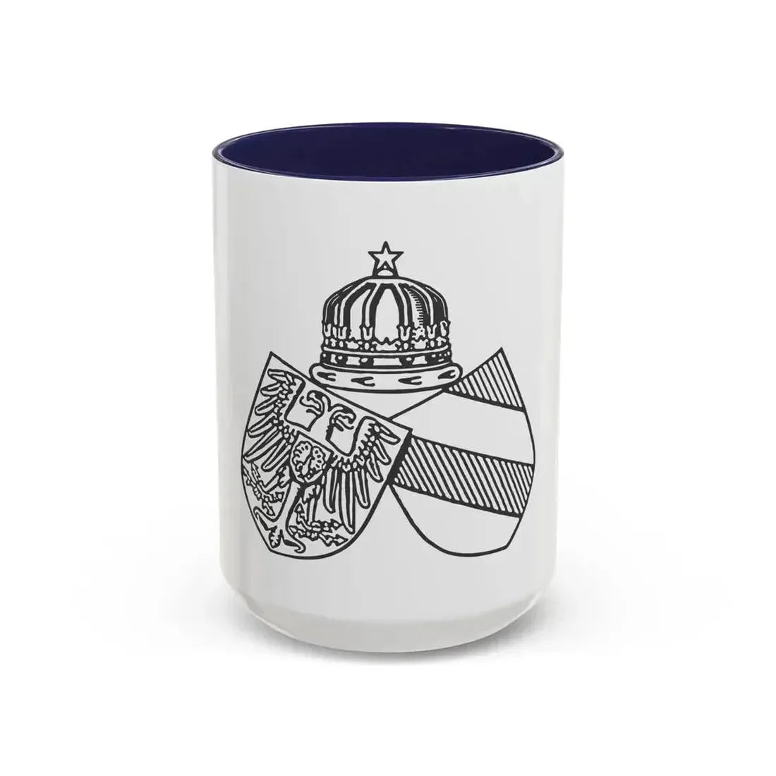Diplomatic Seal of Prince Wilhelm of Wied - Accent Coffee Mug 15oz Navy - Go Mug Yourself