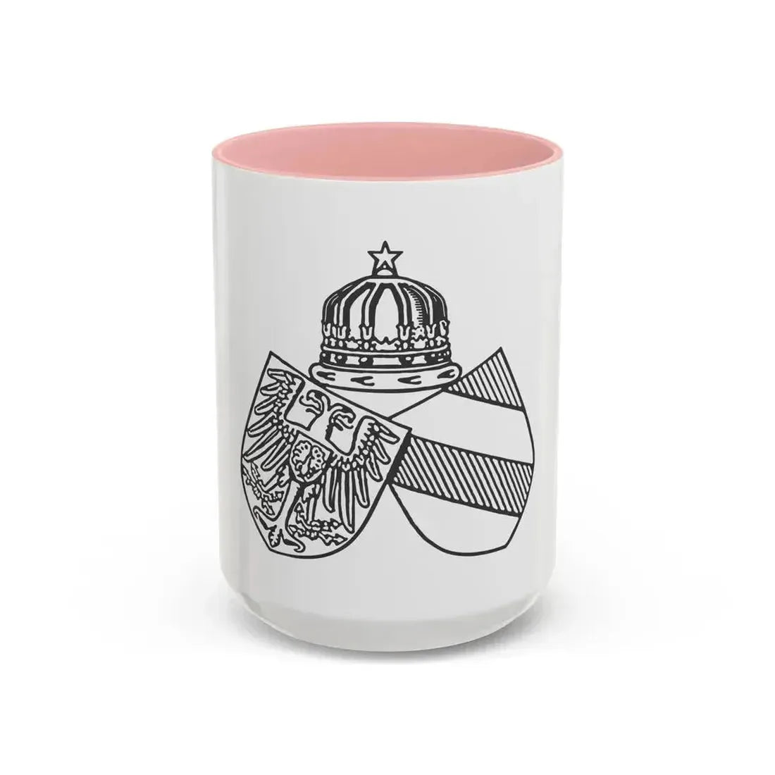 Diplomatic Seal of Prince Wilhelm of Wied - Accent Coffee Mug 15oz Pink - Go Mug Yourself