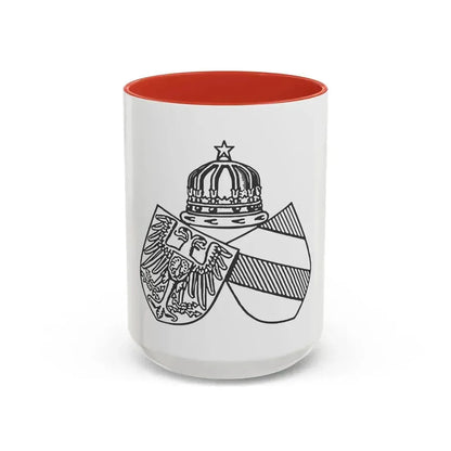 Diplomatic Seal of Prince Wilhelm of Wied - Accent Coffee Mug 15oz Red - Go Mug Yourself