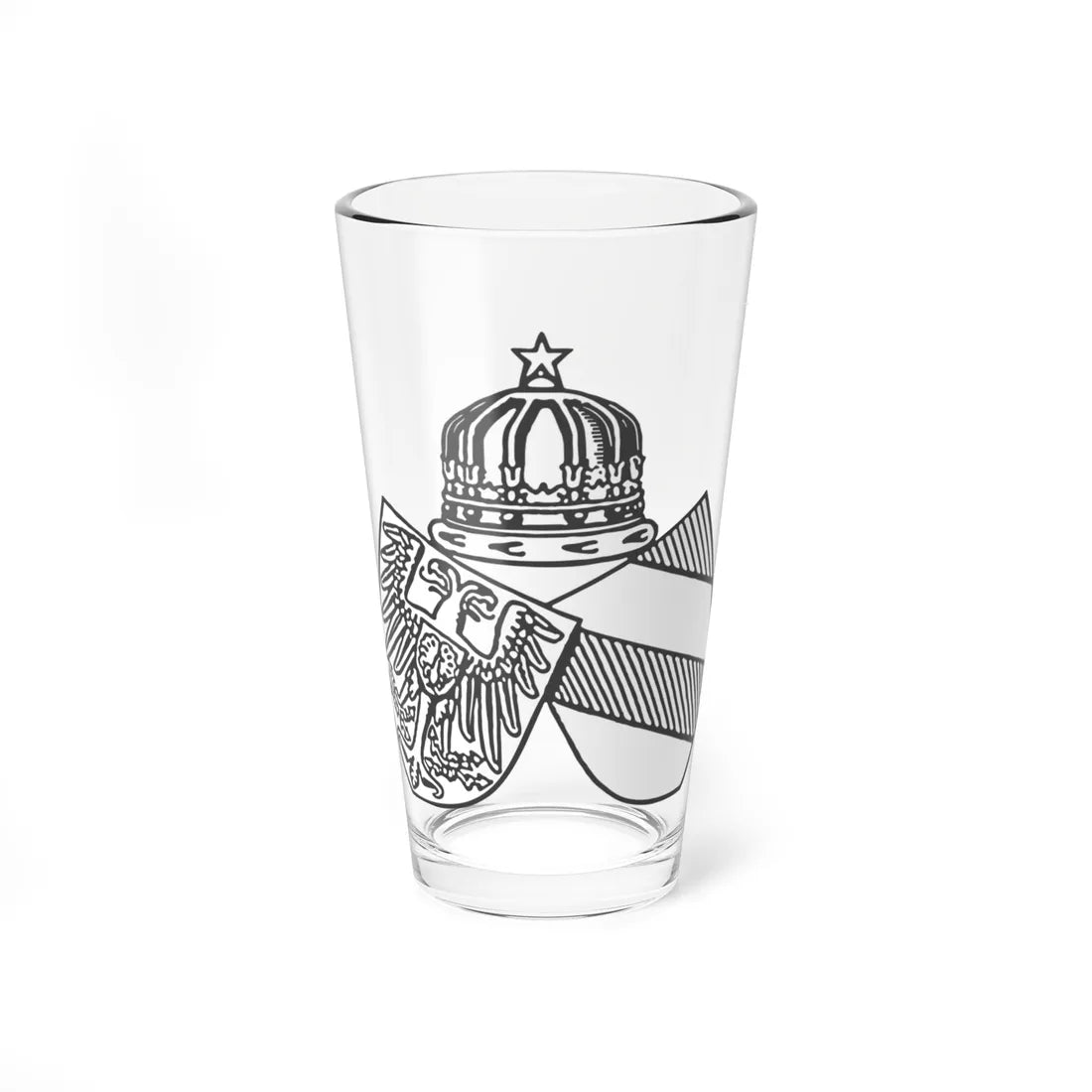 Diplomatic Seal of Prince Wilhelm of Wied (Albania) (Coat of Arms) Pint Glass 16oz 16oz - Go Mug Yourself