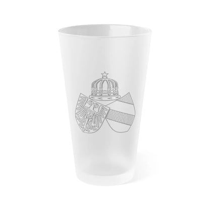 Diplomatic Seal of Prince Wilhelm of Wied - Frosted Pint Glass 16oz-16oz-Frosted-Go Mug Yourself