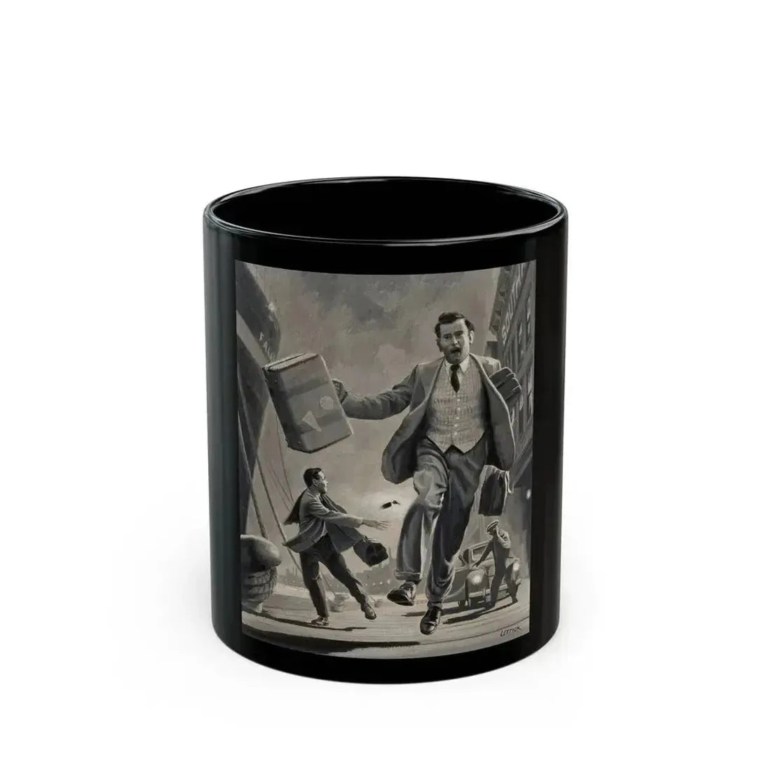 Diplomats, American Weekly magazine illustration - Black Coffee Mug 11oz - Go Mug Yourself