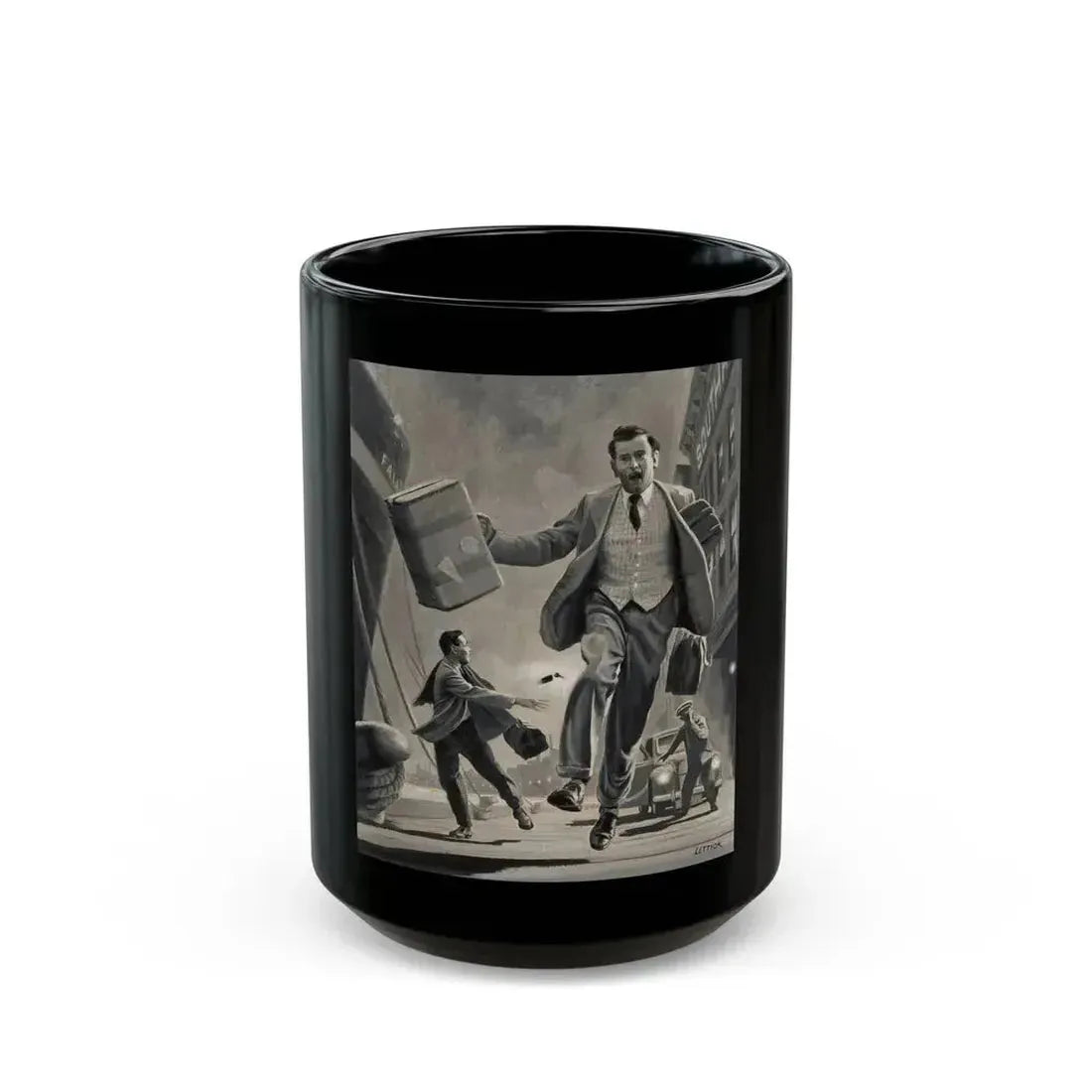 Diplomats, American Weekly magazine illustration - Black Coffee Mug 15oz - Go Mug Yourself