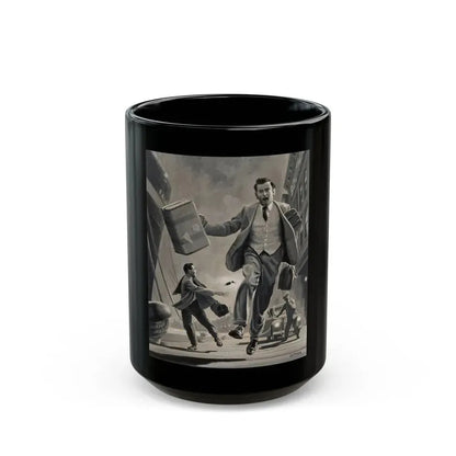 Diplomats, American Weekly magazine illustration - Black Coffee Mug 15oz - Go Mug Yourself