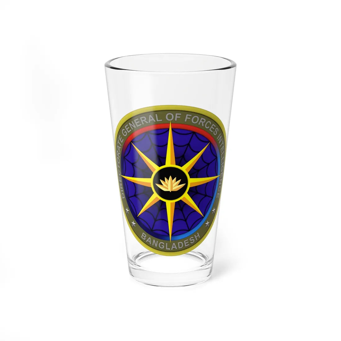 Directorate General of Forces Intelligence Insignia (Bangladesh) (Coat of Arms) Pint Glass 16oz 16oz - Go Mug Yourself