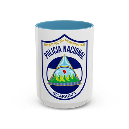Directorate-General of National Police of Nicaragua 1990-2014 - Accent Coffee Mug 15oz Light Blue - Go Mug Yourself