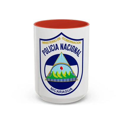 Directorate-General of National Police of Nicaragua 1990-2014 - Accent Coffee Mug 15oz Red - Go Mug Yourself