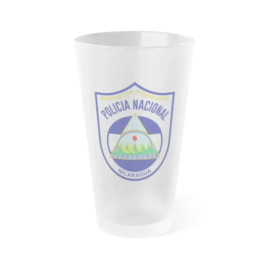 Directorate-General of National Police of Nicaragua 1990-2014 - Frosted Pint Glass 16oz 16oz Frosted - Go Mug Yourself